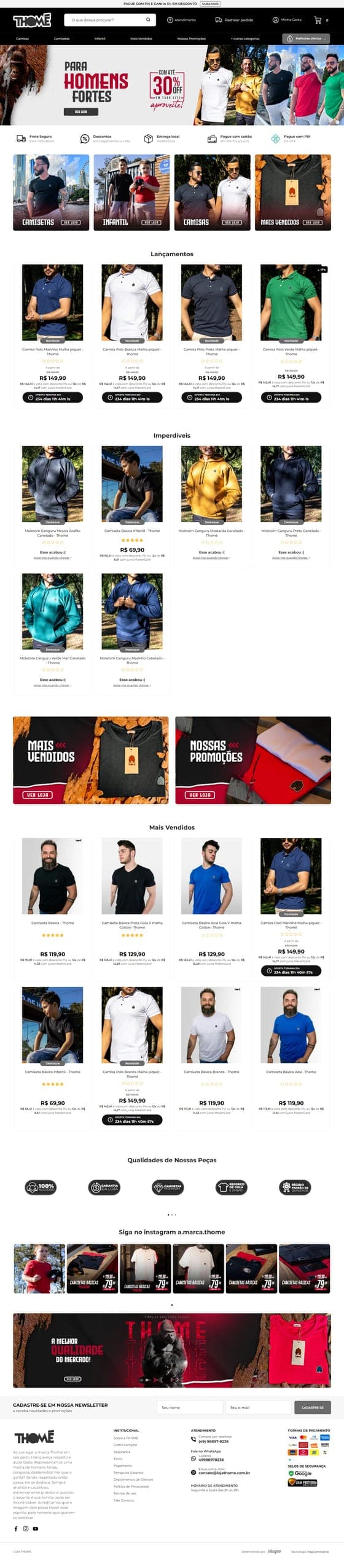 Site Thomé, criado pela Psy Comunic