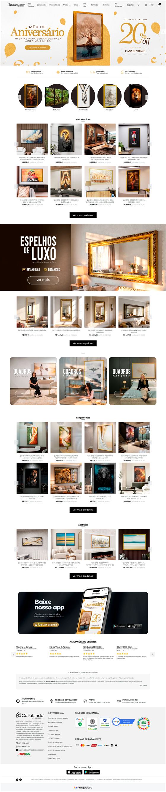 Site Casa Linda, criado por Angelo Garcia