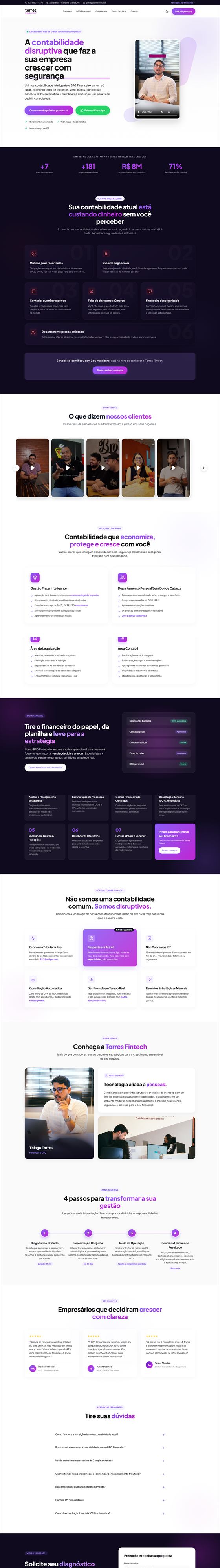 Site Torres Contabilidade, criado por Angelo Garcia